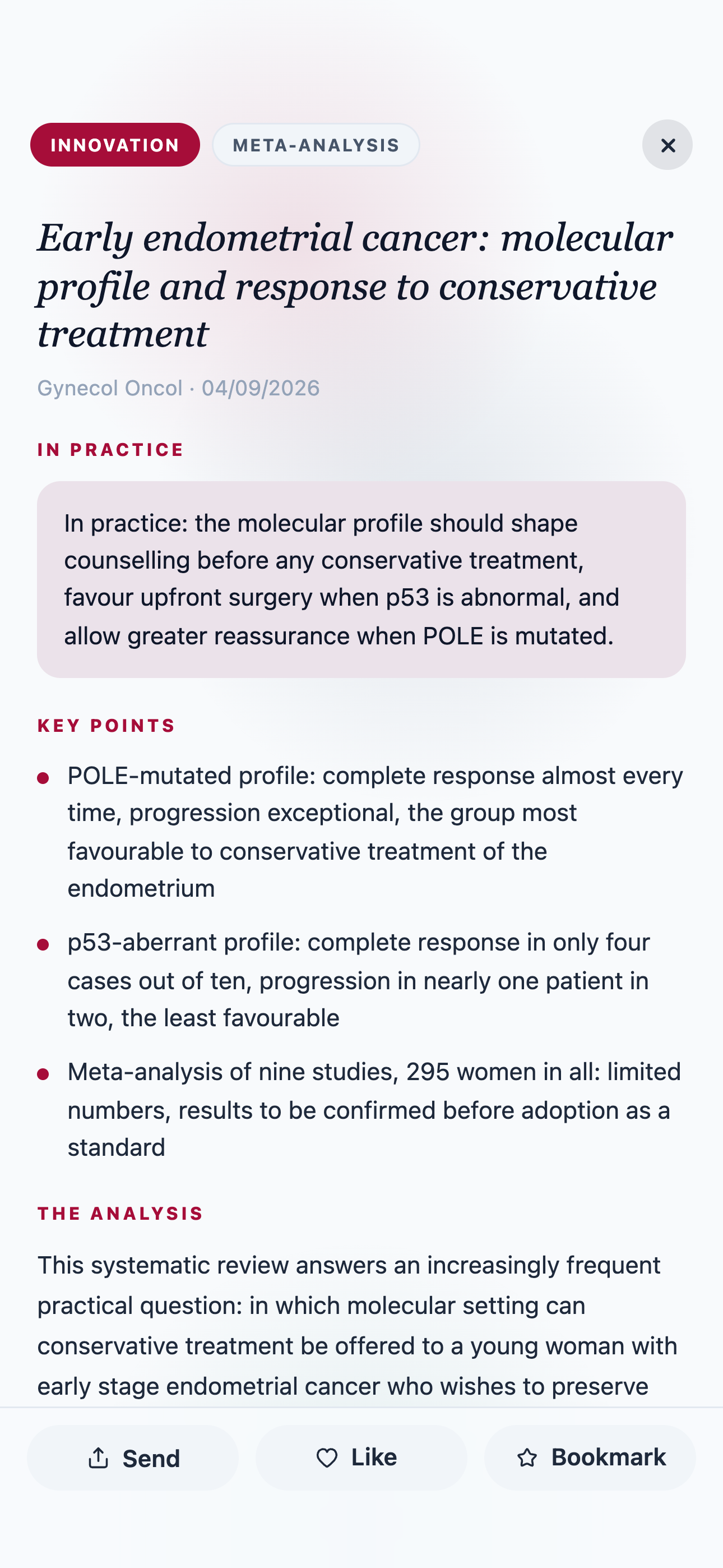 A MedNews article: analysis, key points and a link to the source document
