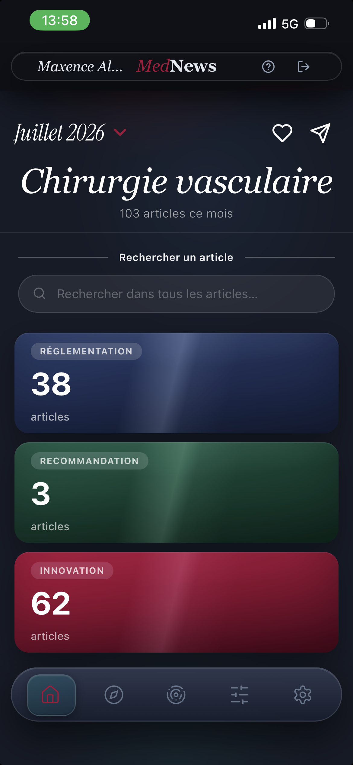 MedNews sur téléphone, le fil de votre spécialité : réglementation, recommandations et innovations