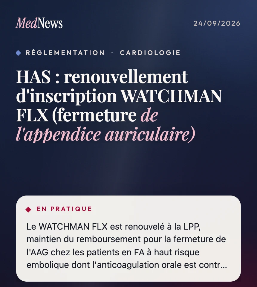 Une tuile du fil : un texte réglementaire, daté, avec sa catégorie, sa spécialité et sa conséquence pratique